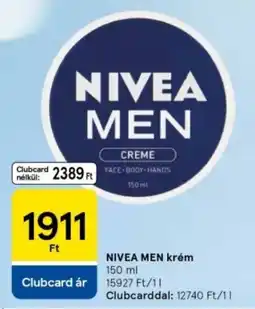 Tesco Nivea men krém ajánlat