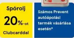 Tesco Számos Prevent autóápolási termék vásárlása esetén ajánlat