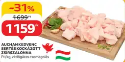 Auchan Auchan Kedvenc sertés kockázott zsírszalonna ajánlat