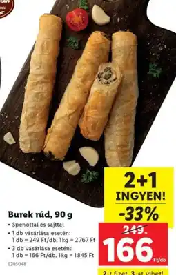 Lidl Burek rúd ajánlat