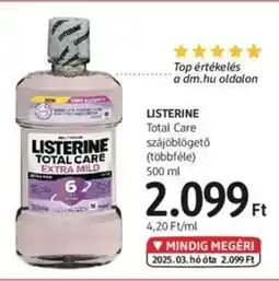 DM Listerine total care szájöblögető ajánlat