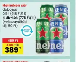 Interspar Heineken sör dobozos ajánlat