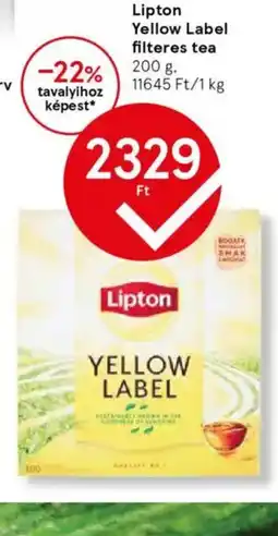 Tesco Lipton Yellow Label filteres tea ajánlat