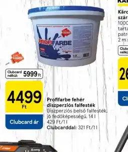 Tesco Profifarbe fehér diszperzis falfesték ajánlat