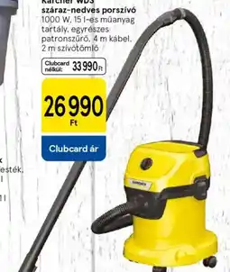 Tesco Kärcher WD3 száraz-nedves porszív ajánlat