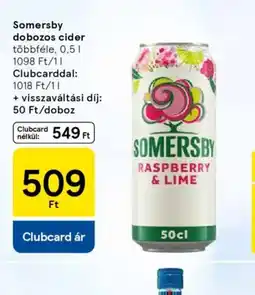 Tesco Somersby dobozos cider ajánlat