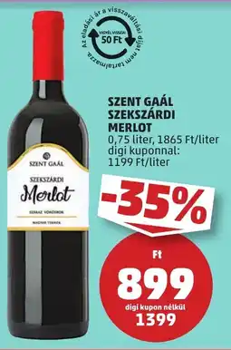 PENNY Szent gaál szekszárdi merlot ajánlat