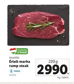 Lidl Faluvégi Érlelt marha rump steak ajánlat