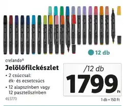 Lidl Crelando jelölőfilckészlet ajánlat