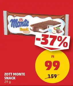 PENNY Zott monte snack ajánlat