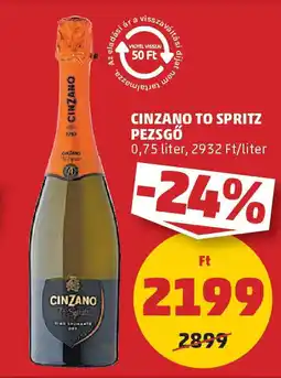 Cinzano to spritz pezsgő