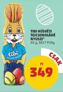 PENNY Tibi húsvéti tejcsokoládé nyuszi ajánlat