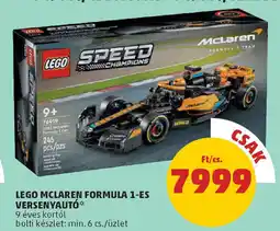 PENNY Lego mclaren formula 1-es versenyautó ajánlat