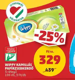 PENNY Wippy kamillás papírzsebkendő ajánlat