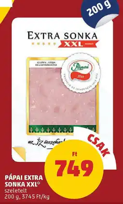 PENNY Pápai extra sonka xxl ajánlat