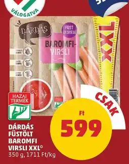 PENNY Dárdás füstölt baromfi virsli xxl ajánlat