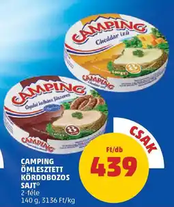 Camping ömlesztett kördobozos sajt