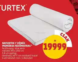 PENNY Naturtex 7 zónás memória fedőmatrac ajánlat