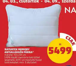 PENNY Naturtex memory antiallergén párna ajánlat