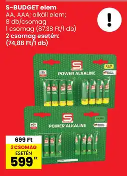 Spar S-budget elem ajánlat