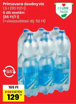 Spar Primavera ásványvíz ajánlat