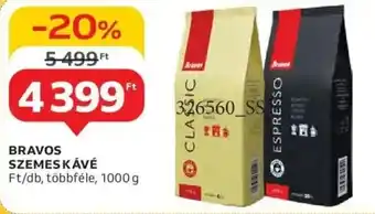 Auchan Bravos szemes kávé ajánlat