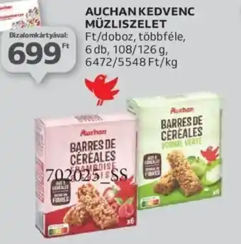 Auchan Auchan kedvenc müzliszelet ajánlat