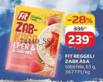 Auchan Fit reggeli zabkása ajánlat