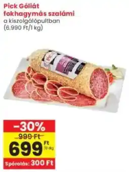 Interspar Pick Góliát fokhagymás szalámi ajánlat