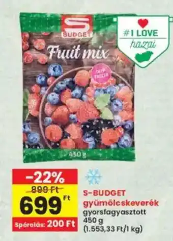 Interspar S-BUDGET gyümölcskeverék ajánlat