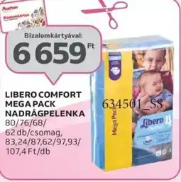 Auchan Libero comfort mega pack nadrágpelenka ajánlat