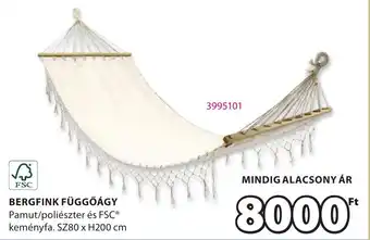 JYSK Bergfink függőágy ajánlat