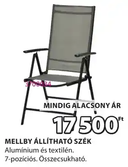 JYSK Mellby állítható szék ajánlat