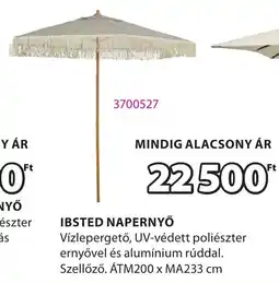 JYSK Ibsted napernyő ajánlat