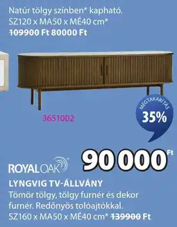 JYSK Royal oak lyngvig tv-állvány ajánlat