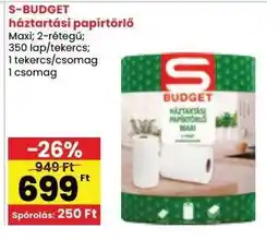 Spar S-BUDGET háztartási papírtörlő ajánlat