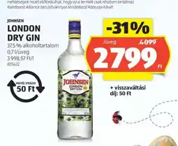 ALDI Johnsen London Dry Gin ajánlat