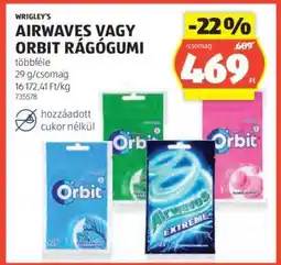 ALDI Wrigley's Airwaves vagy Orbit Rágógumi ajánlat