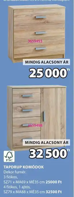 JYSK Tapdrup komódok ajánlat