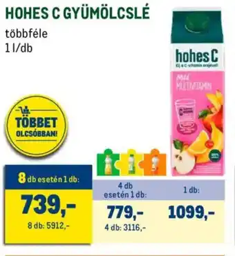 Metro Hohes C gyümölcslé ajánlat
