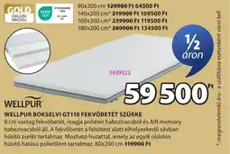 JYSK Wellpur bokselvi gt110 fekvőbetét szürke ajánlat