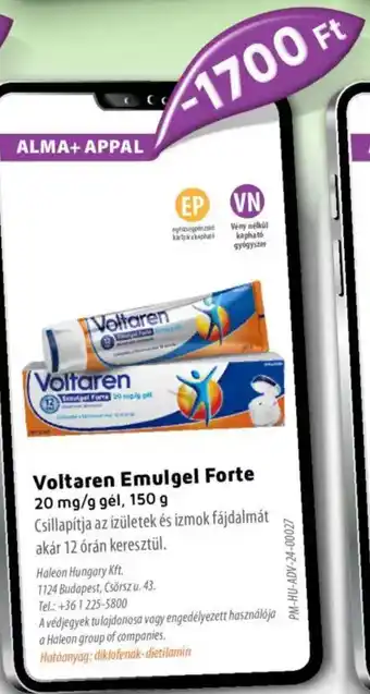 Alma Gyógyszertárak Voltaren Emulgel Forte ajánlat