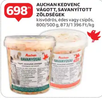 Auchan Auchan kedvenc vágott, savanyított zöldségek ajánlat