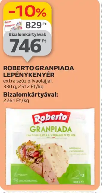 Auchan Roberto granpiada lepénykenyér ajánlat