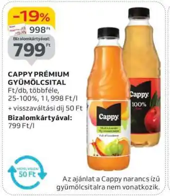 Auchan Cappy Prémium Gyümölcsital ajánlat