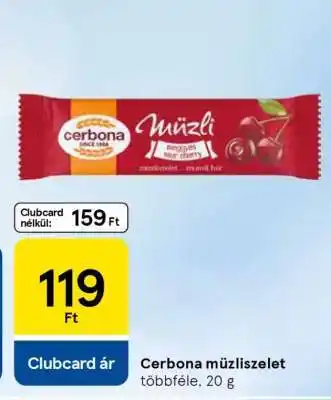 Tesco CERBONA Müzliszelet ajánlat