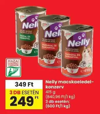 Spar Nelly macskaeledel-konzerv ajánlat