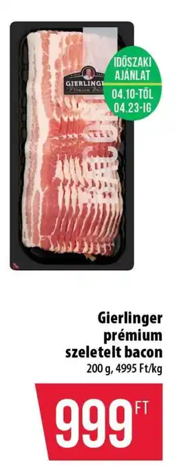 Coop Gierlinger prémium szeletelt bacon ajánlat