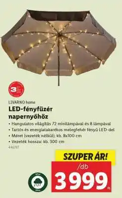 Lidl LED-fényfüzér napernyőhöz ajánlat