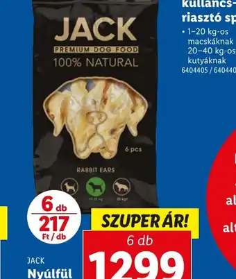 Lidl Jack Nyúlfül ajánlat